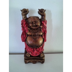 Budha s rukami hore  - hnedý  s červeným