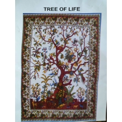 PLACHTA dekoračná "Strom života" - podklad  modrý