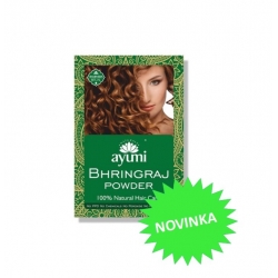 NOVINKA Prášok BHRINGRAJ- prírodná starostlivosť o vlasy a tvár 100g AYUMI